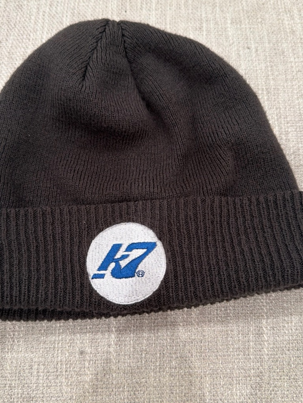 K2 Kids Black Knit Beanie with Logo